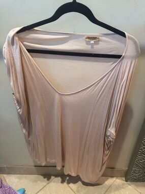 Piko 1988 Lightweight Draped Blouse in Pale Blush